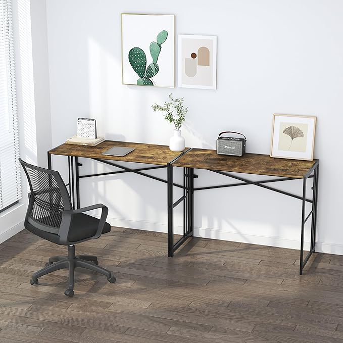 35 inch Small Folding Computer Desk, Writing Gaming Computer Desk - Image 5