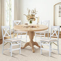 COLAMY Folding Dining Chairs Set of 4 – White Wooden Dining Room Chairs by COLAMYINC