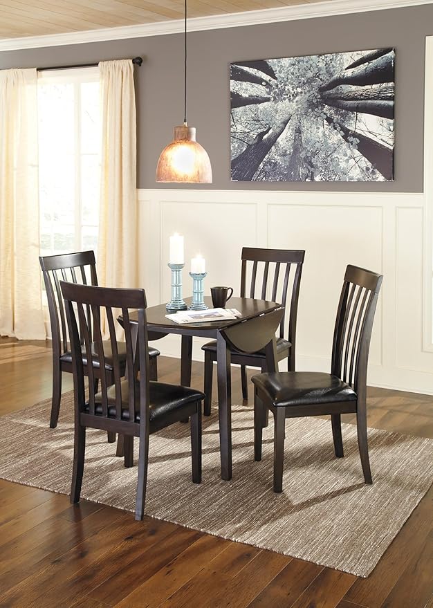 Signature Design by Ashley Hammis Round Dining Room Drop Leaf Table, Dark Brown - Image 12