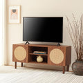SAFAVIEH Ophelia TV Stand for up to 55" Flatscreen – Walnut, 2 Doors by SAFAVIEH