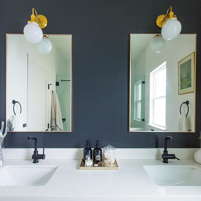 27x36 Inch Orange Gold Bathroom Mirror - Image 7