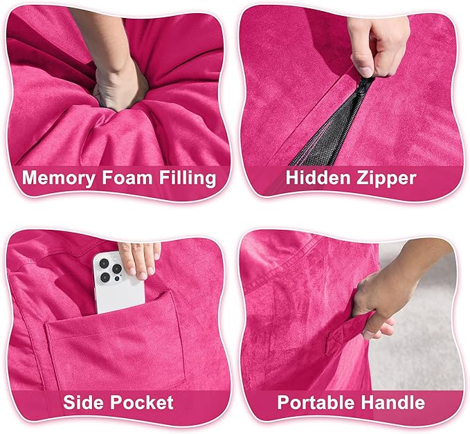 Hobestluk 3FT Bean Bag Chair Giant Bean Bag Chairs - Image 6
