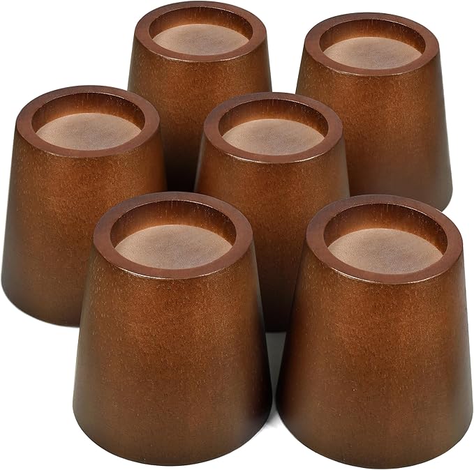 Sopicoz Wooden Bed Risers 3 Inch Round Furniture Risers Set of 6, Heavy Duty - Image 9