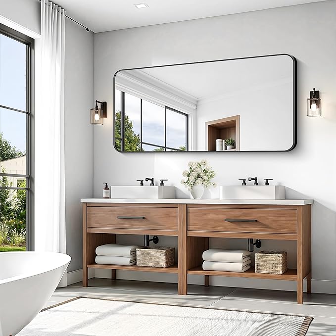 KOCUUY 60"x30" Large Rectangle Vanity Mirror, Modern Design of Upgraded - Image 5