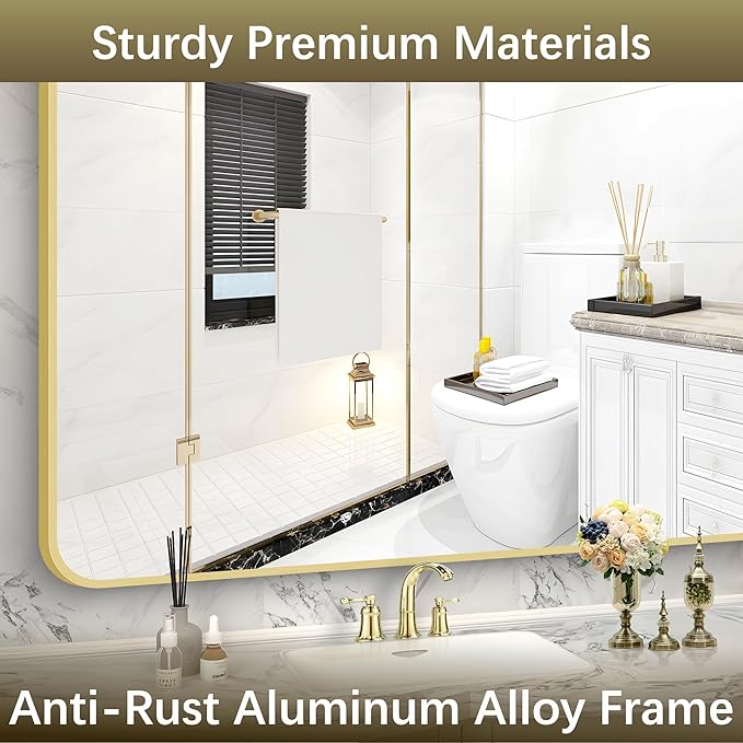 Arched Bathroom Mirror, Wall Mounted Mirror, Living Room, Vertically Hanging - Image 5
