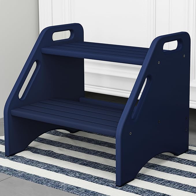 AMBIRD Wooden Step Stool, Two Step Stools Toddler 300 lbs Capacity by AMBIRD