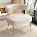 Modern Velvet Accent Chair, Round Upholstered Barrel Armchair by SEYNAR