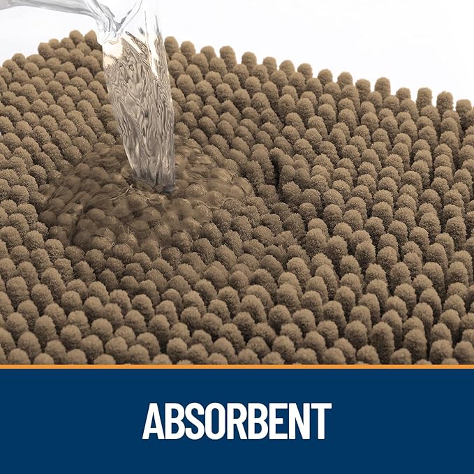 OLANLY Door Mat for Muddy Dog Paws 70x46, Ultra Absorbent Chenille Mud Doormat - Image 3