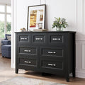 LINSY HOME Black Dresser for Bedroom, Long Dresser by LINSYHOME