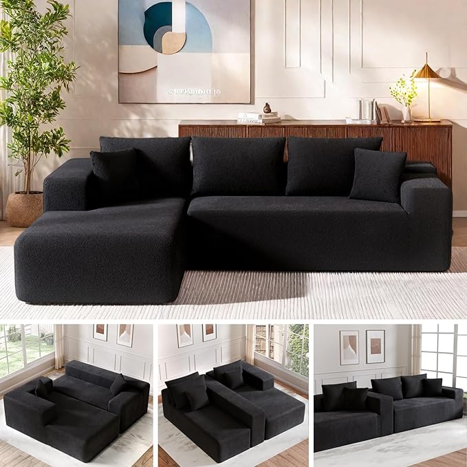 Cloud Sectional Couch, 104”L-Shape Oversized Sofa by FONTOI