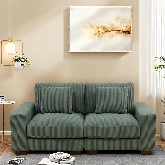 Sectional Couches for Living Room, Loveseat Sofa Comfy Cloud Couch - Image 3