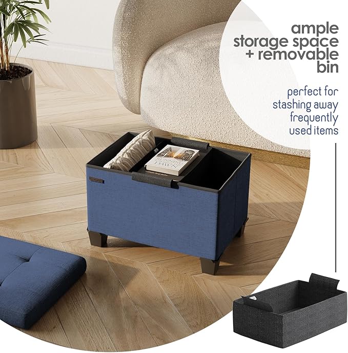 STORAGEBUD Storage Ottoman Cube - Image 3
