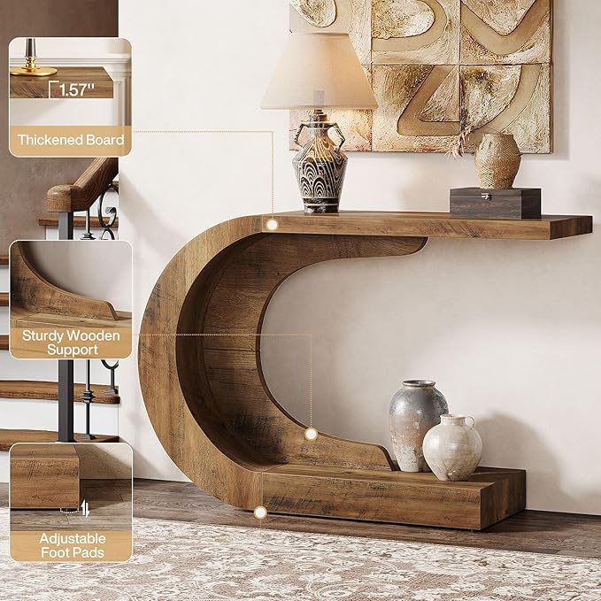 Tribesigns 43.3" Mid-Century Modern Console Table - Image 5