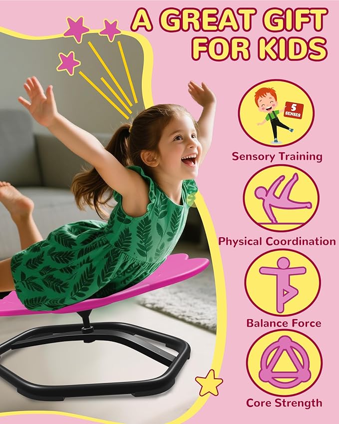 21" L × 19" W Spinning Chair for Autistic Kids, Sensory Toys for Kids - Image 5