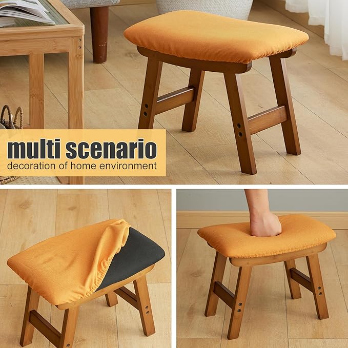 Foot Stool Ottoman Foot Rest Under Desk, Small Stool - Image 7
