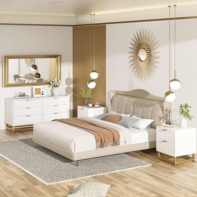 GAOMON White 2 Drawer Dresser, Small Dresser＆Chest of Drawers, Modern Nightstand - Image 3