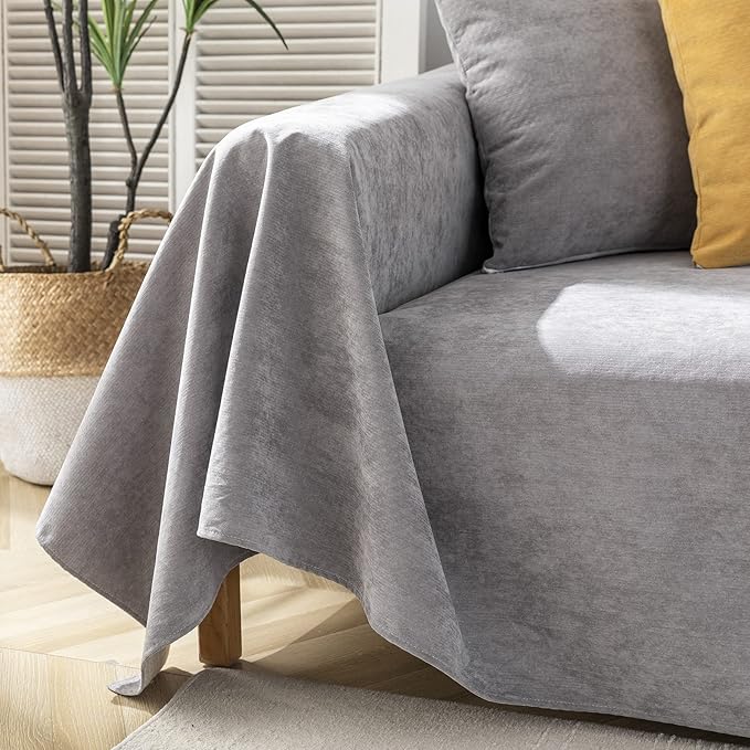 STACYPIK Waterproof Gray Sofa Cover Non-Slip Couch Cover - Image 6
