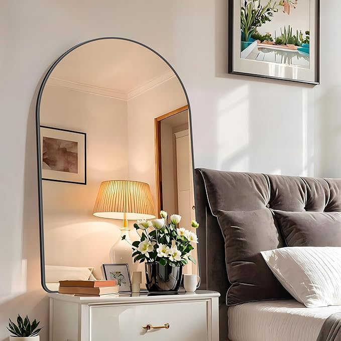 FORBATH Arched Mirror 30x48 Inch, Hanging or Leaning Against Wall - Image 6