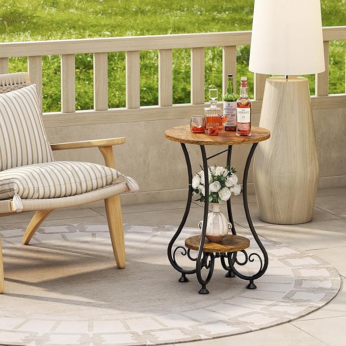 X-cosrack End Table, Round Side Table - Image 5