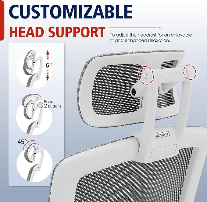 GABRYLLY Ergonomic Office Chair, High Back Home Desk Chair - Image 6