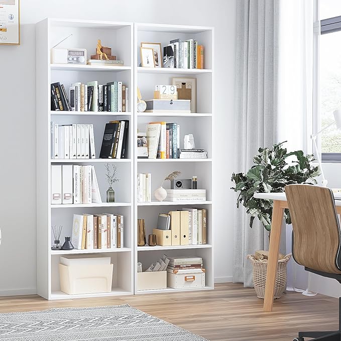 6-Tier Book Shelf, Floor Standing Open Bookcase, Wooden Display Storage Shelves - Image 3