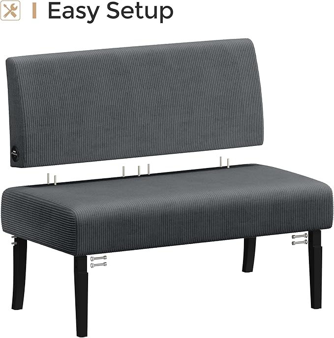 Yaheetech Small Comfy Sofa Mini Loveseat Couch 2-Seater Armless Sofa Chair - Image 6