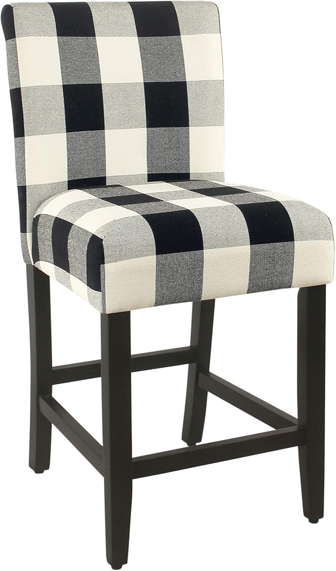 'HomePop by Kinfine Fabric Upholstered Counter Height Barstool - Image 4