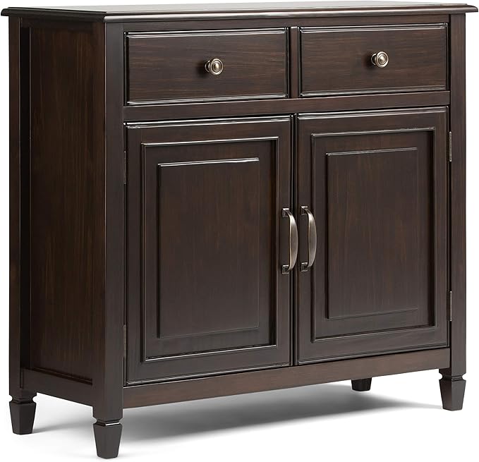 SIMPLIHOME Connaught SOLID WOOD 40 Inch Wide Traditional Entryway Storage by SimpliHome