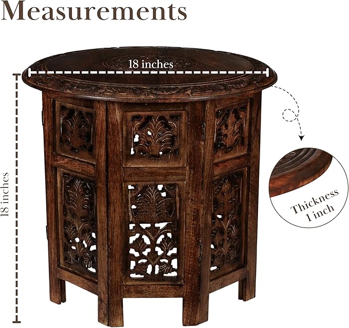 Round Wood Coffee Table - Image 2