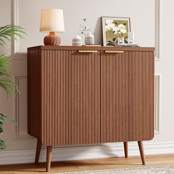 Sideboard Buffet Cabinet with Storage, 2 Doors Wood Entryway Cabinet, Modern by INFURNICHomeFurniture