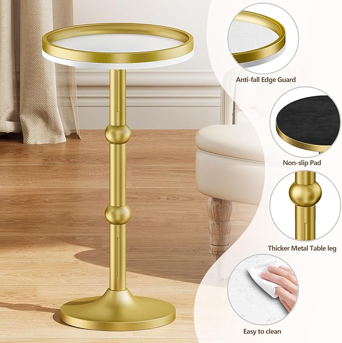 Small Round Side Table, Coffee Drink Table - Image 6