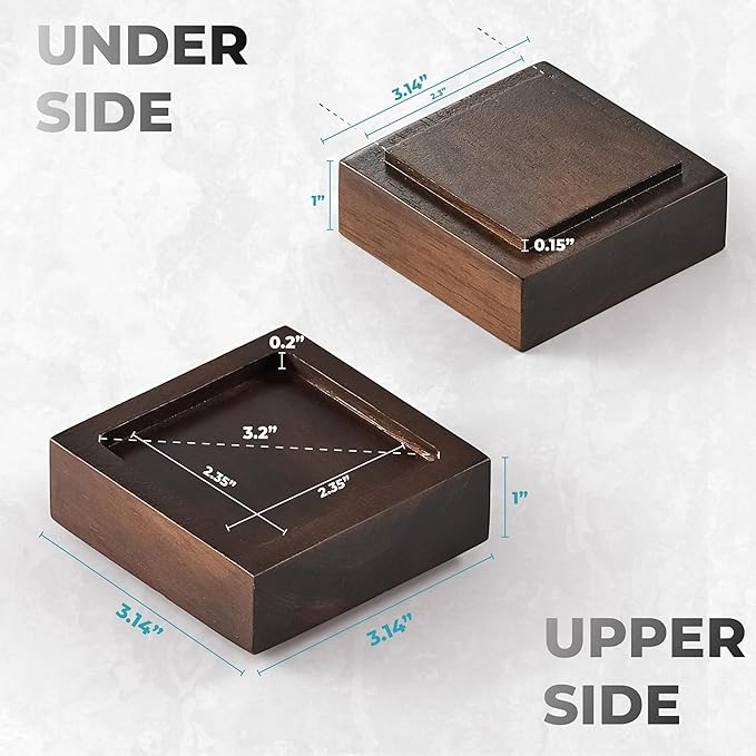 FASONLA Bed Risers, Furniture Risers Lifts Height 1", Solid Natural Wood Risers - Image 2