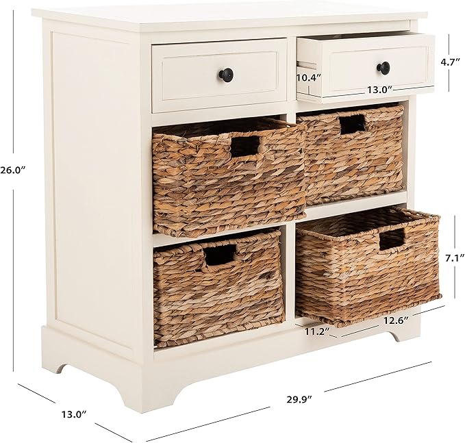 SAFAVIEH American Homes Collection Herman Vintage Grey Storage Unit - Image 3