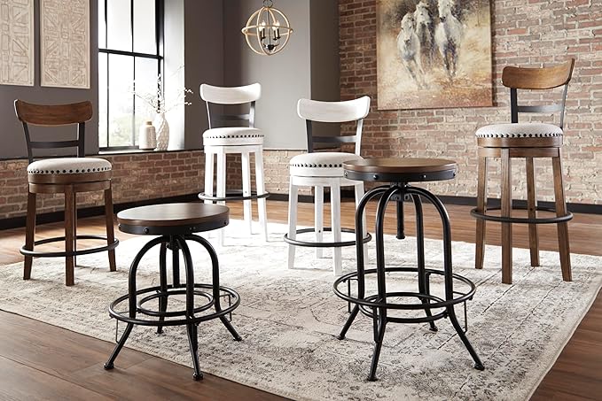 Signature Design by Ashley Valebeck 30" Modern Swivel Pub Height Barstool - Image 12