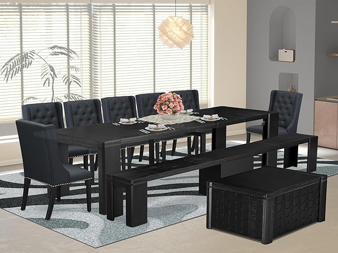 X07FO-BC6-24 - 10-piece Dining Table Set a Kitchen Table by LuxebyEastWestFurniture