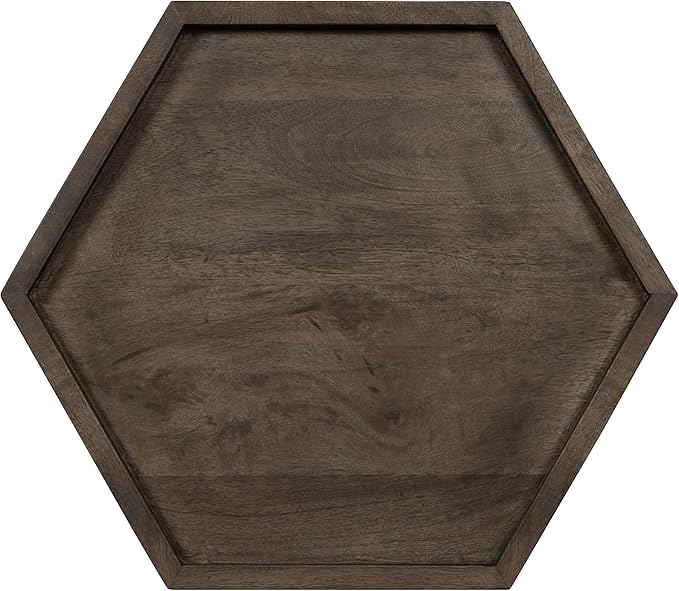 Kate and Laurel Kashvi Modern Side Table 17 x 15 x 20; Graywash; Decorative - Image 6