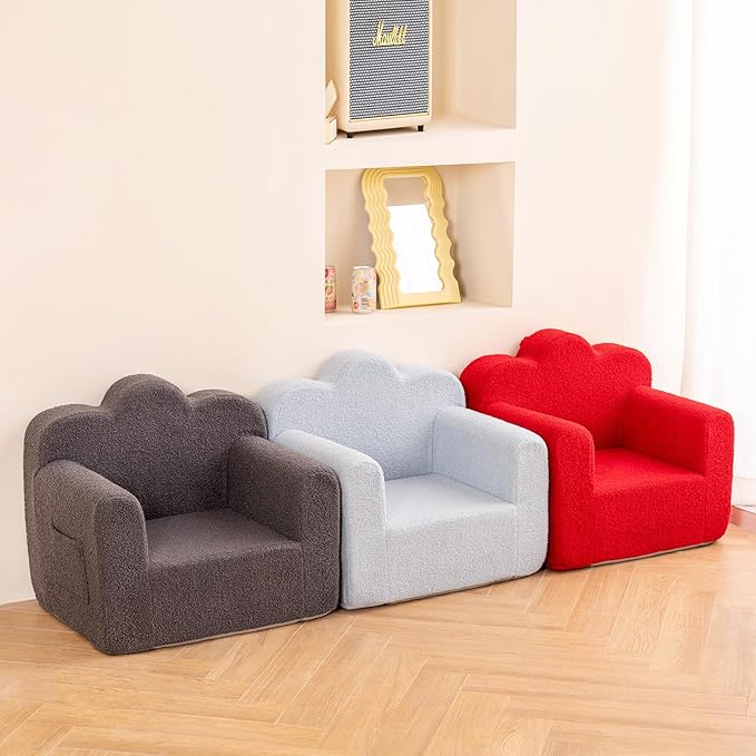 Tiita Kids Couch Plush Toddler Chair, Cloud-Like Glow in The Dark Kids Sofa - Image 7