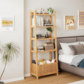 Bamjoy Bamboo Ladder Shelf, Bookshelf by Bamjoy