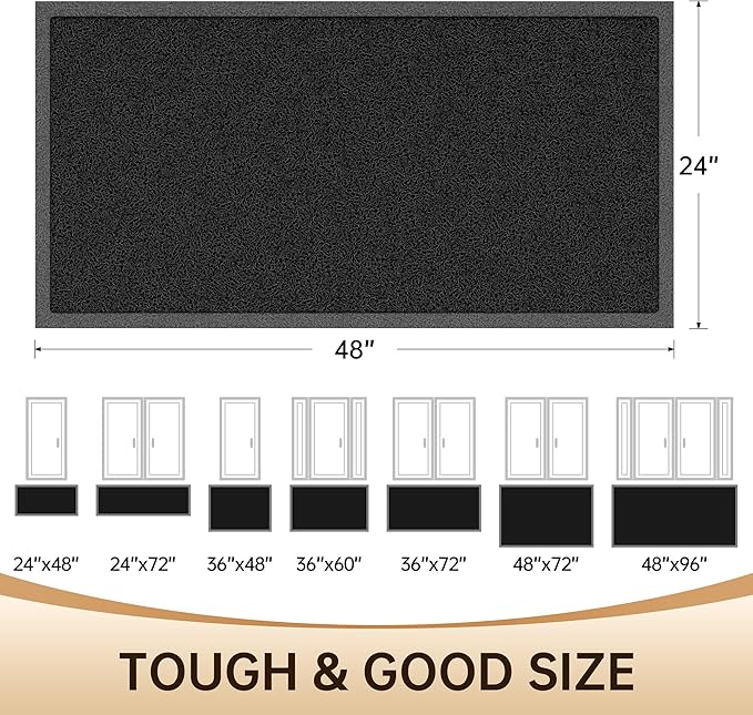 Amyracel Front Door Mat Indoor Outdoor Entrance, Stain and Fade Resistant - Image 2