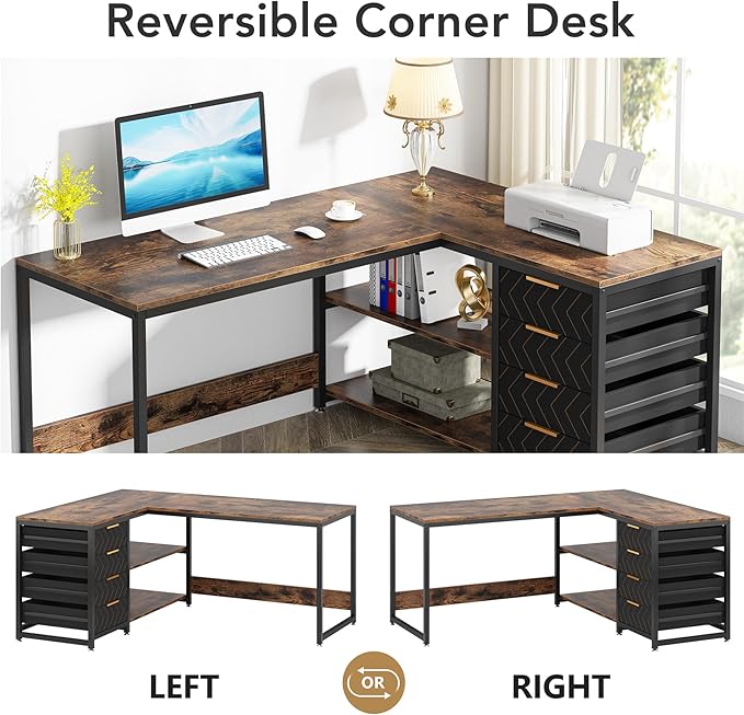 LITTLE TREE 59-Inch L Shaped Desk - Image 6