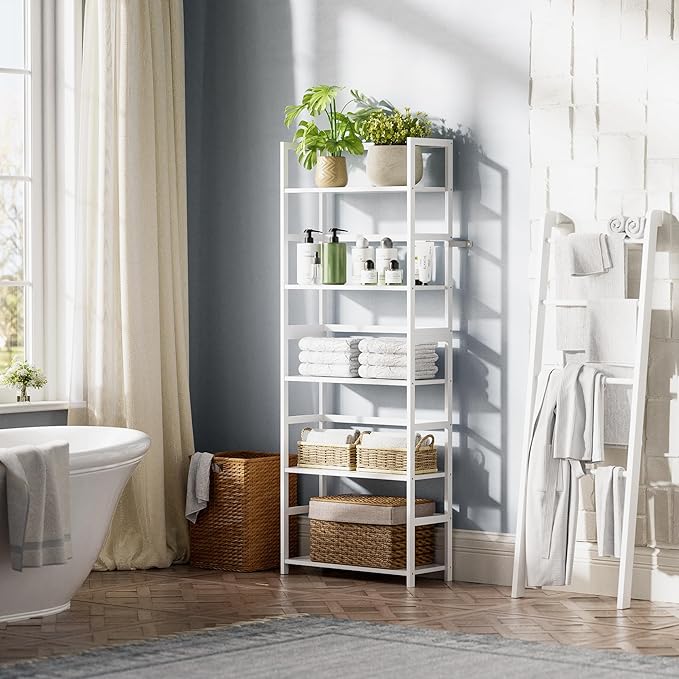 5-Tier Bookshelf, Industrial Bookcase - Image 4