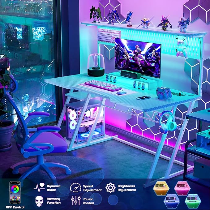 Armocity 53'' White Gaming Desk - Image 4
