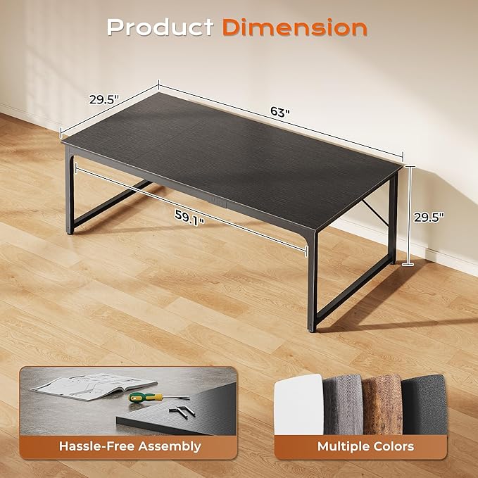 PRAISUN 63 X 29.5 Inch Computer Desk - Image 3