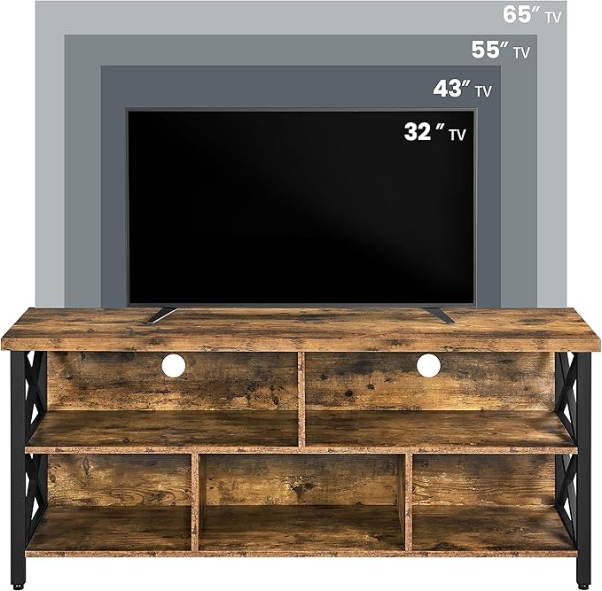 Yaheetech TV Stand for Living Room, Industrial Entertainment Center for 65 Inch - Image 5