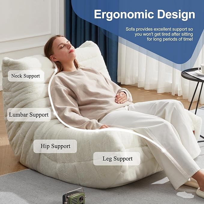 Bean Bag Chairs for Adults Giant Bean Bag Chair Memory Foam BeanBag Chair Big - Image 5