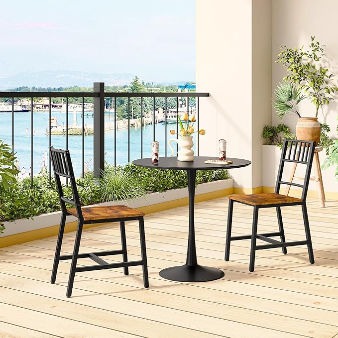HOOBRO Kitchen Chairs Set of 4, Wooden Dining Room Chairs - Image 9