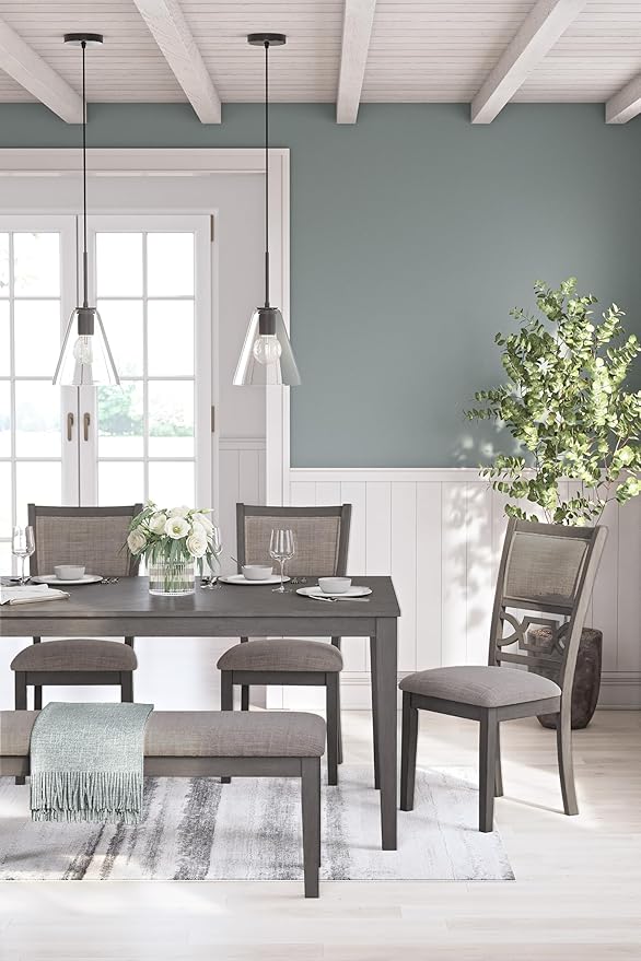 Signature Design by Ashley Wrenning Modern Diamond Patterned Dining Table - Image 11