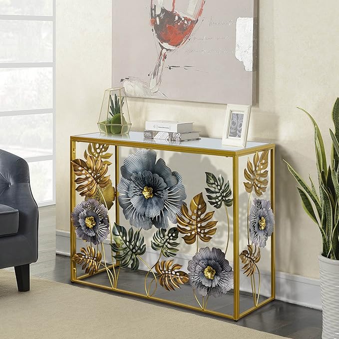 Console Table, Vintage Art Sofa Table - Image 7