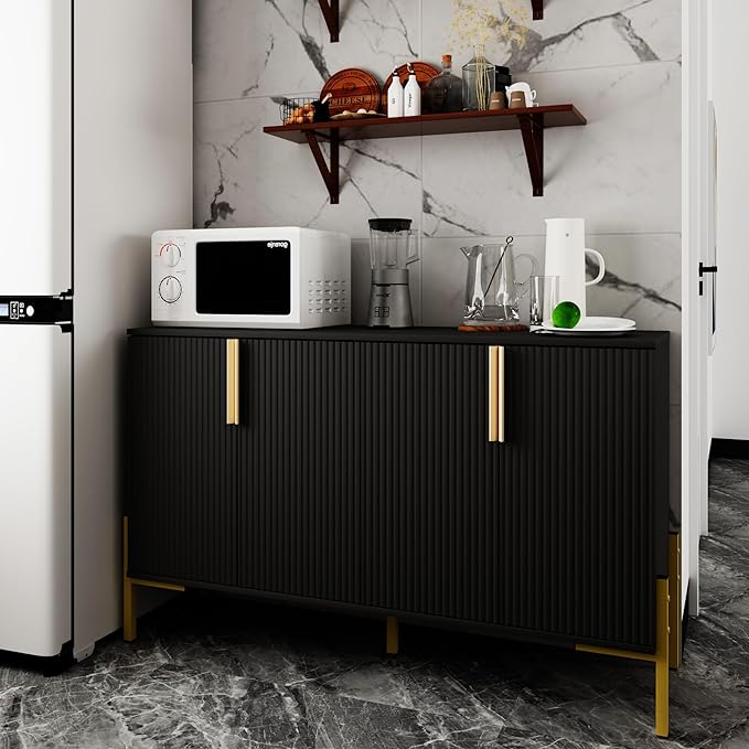 4 Doors Sideboard Buffet Cabinet - Image 9