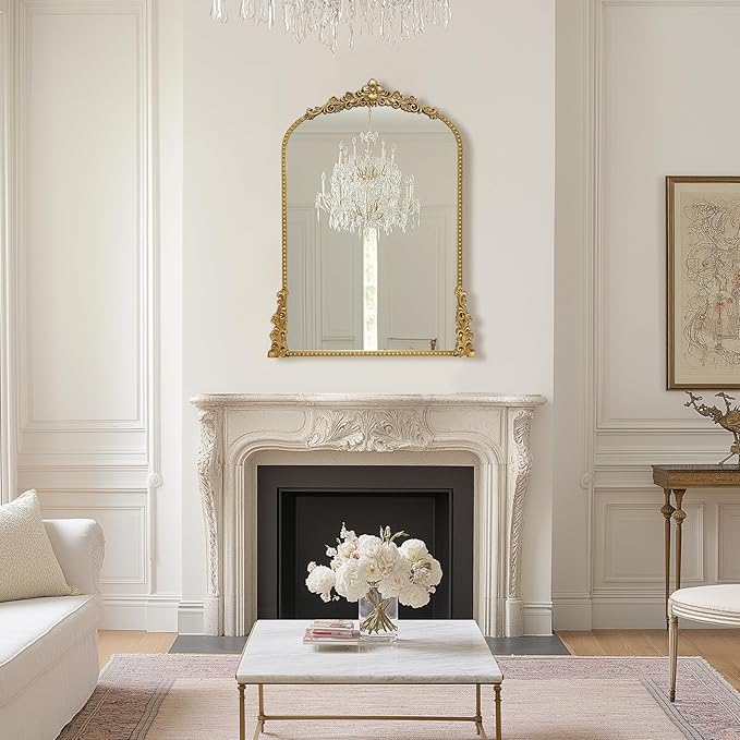 Vintage Arched Mirror, Vintage Gold - Image 5